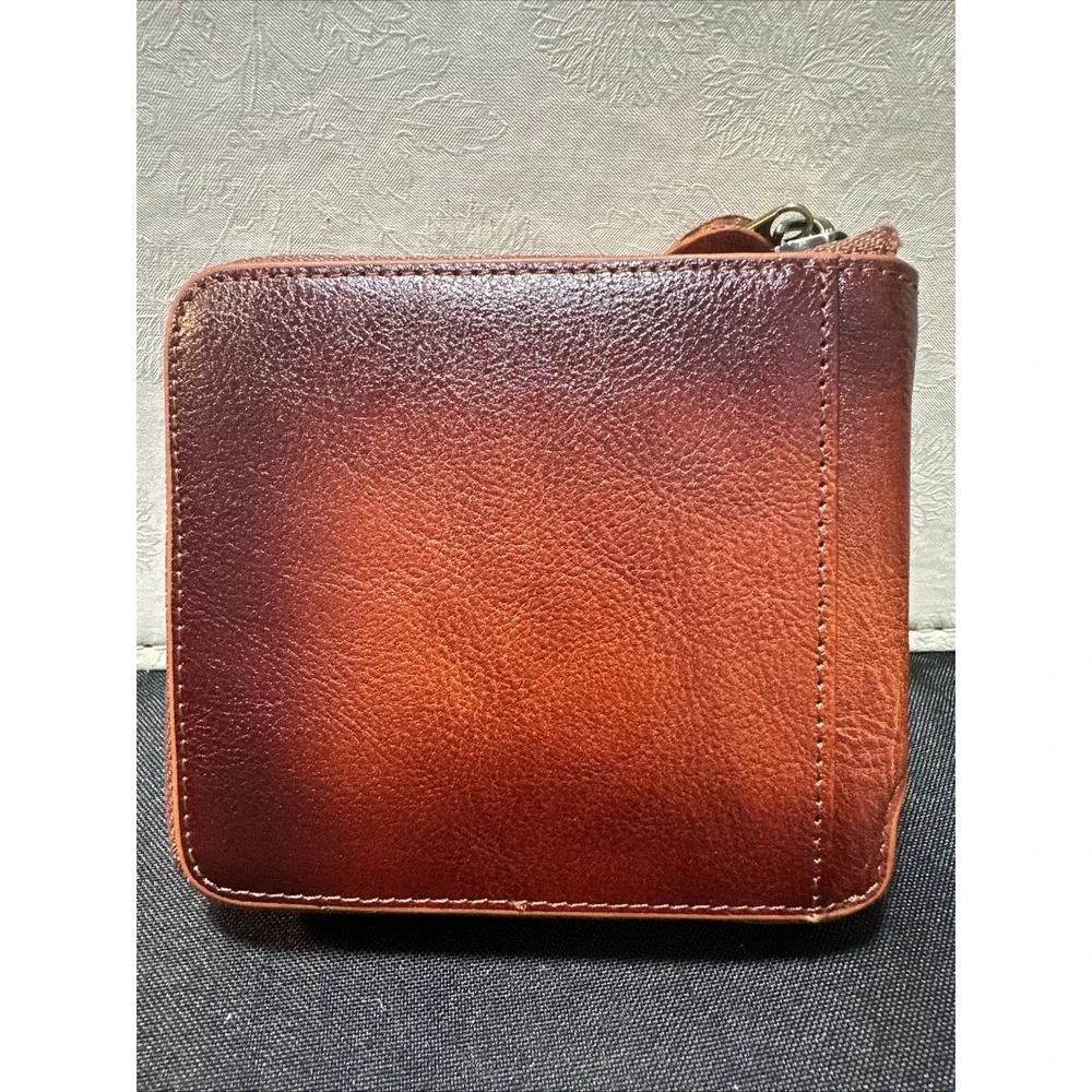 Zipper Wallet  Men'S Leather Wallets Gift with Coin Pocket Extra Capacity